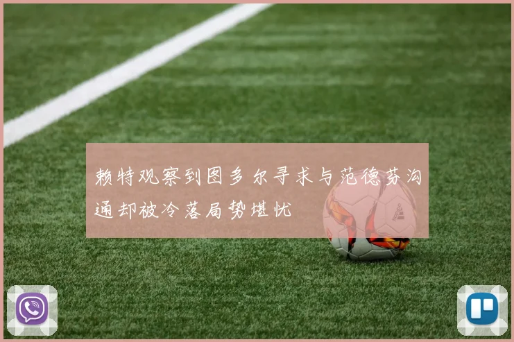 赖特观察到图多尔寻求与范德芬沟通却被冷落局势堪忧